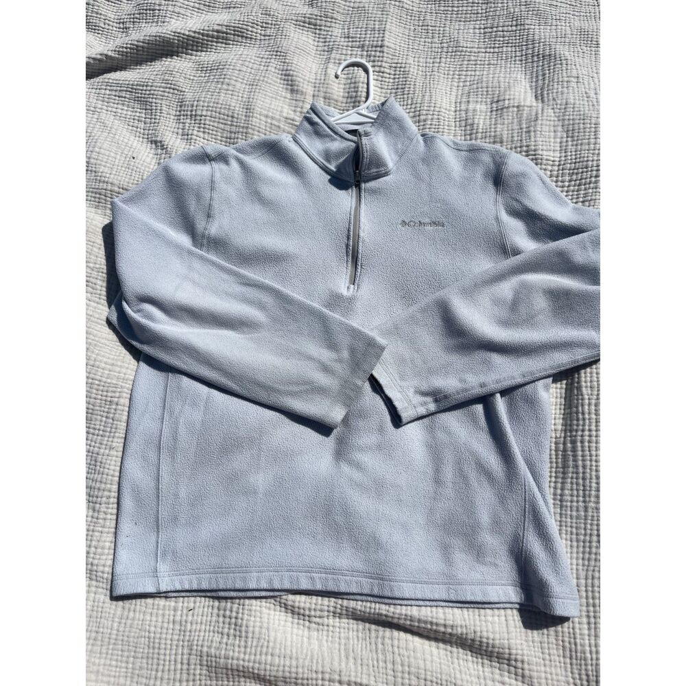 Columbia Pale Blue Quarter Zip Pullover Size Large